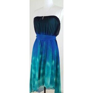 Max & Cleo~Women's Size S~Blue Asymmetric Sweetheart Party Dress NWT $148.00